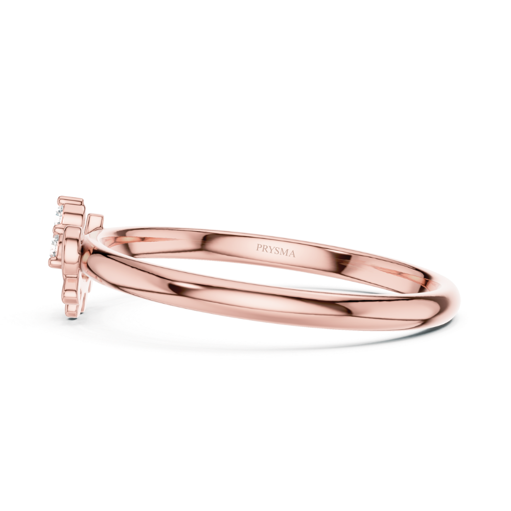 Eyelash Charm Diamond Ring