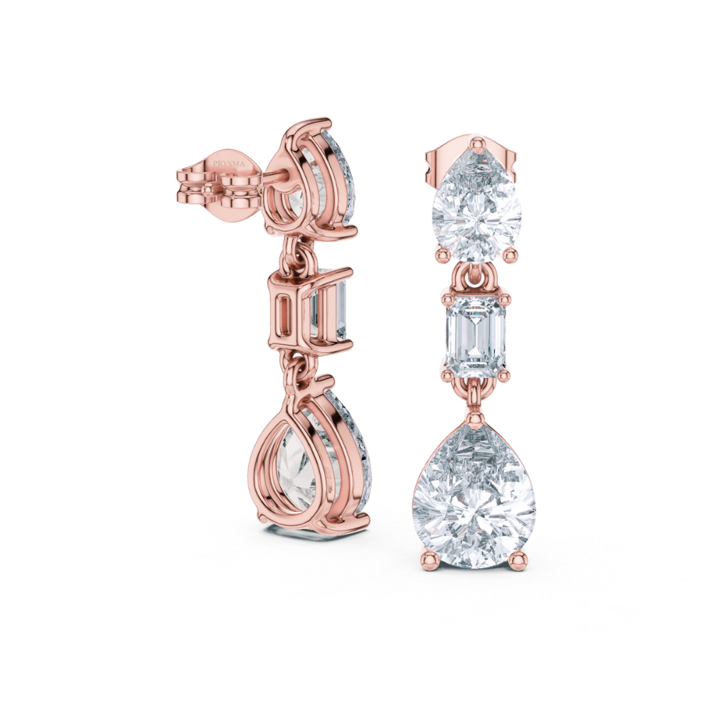 Trilliant Elegance Drop Earrings