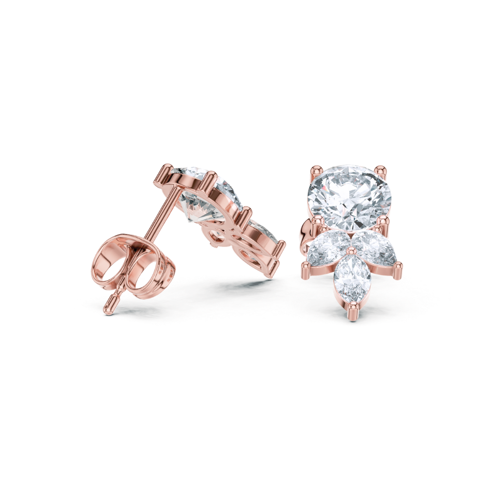 Trio Bloom Diamond Studs