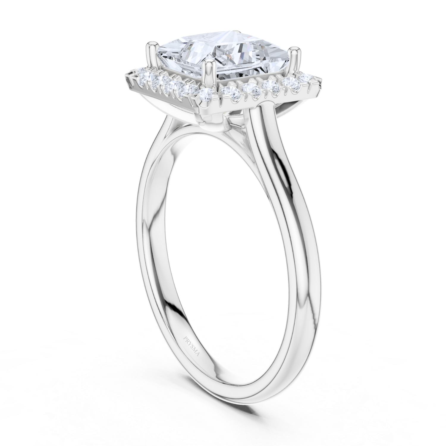 Princess Cut Halo Ring