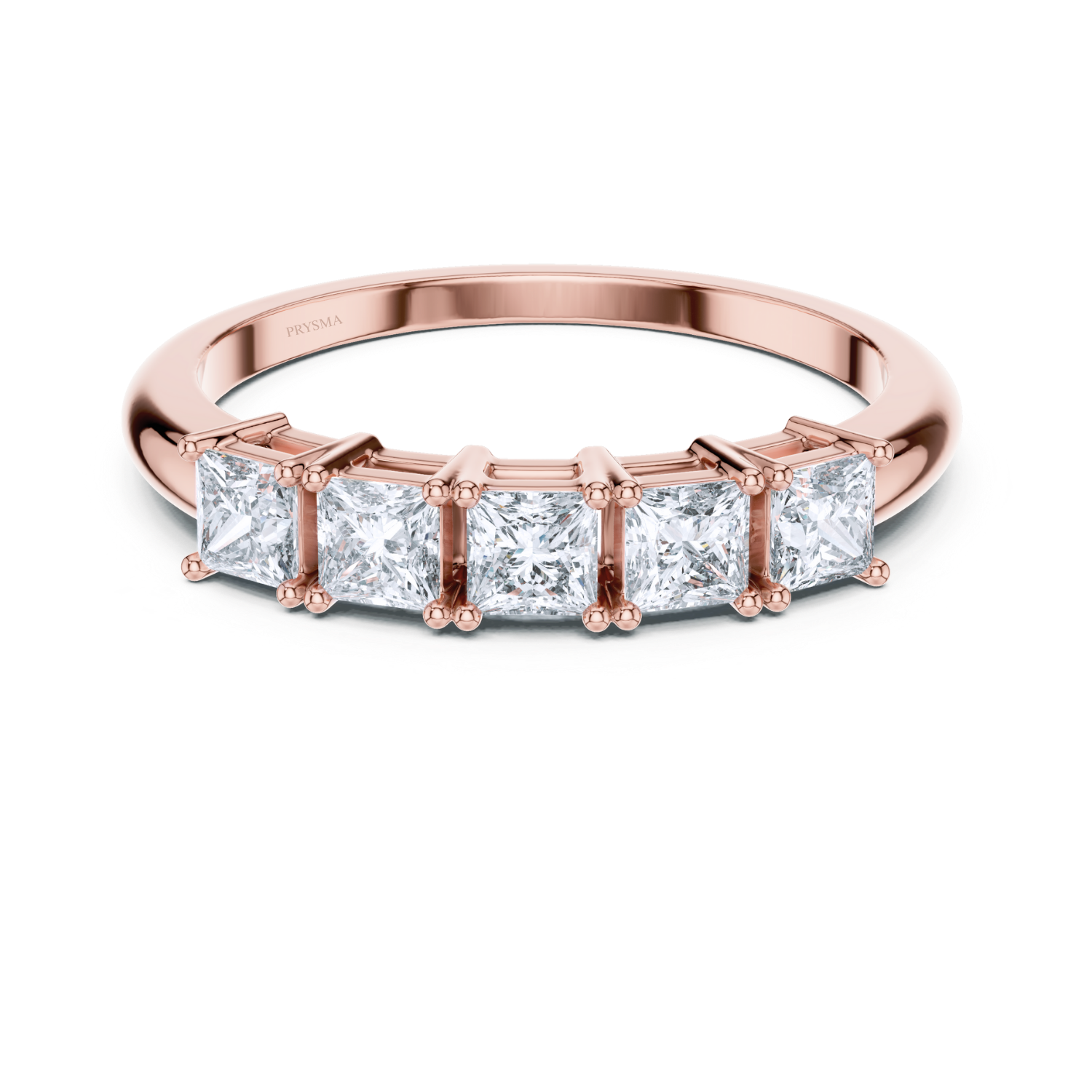 Princess-Cut Five-Stone Diamond Band