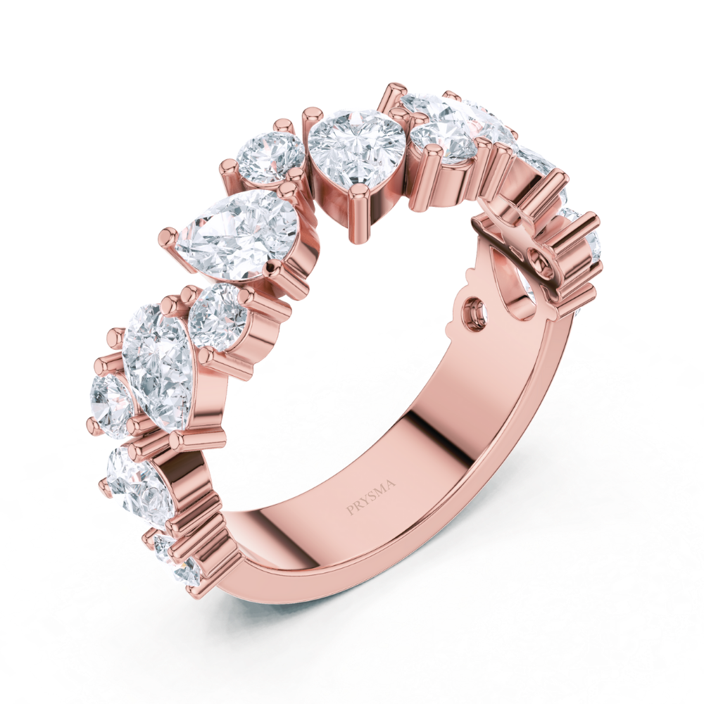 Radiance Teardrop & Round Diamond Ring