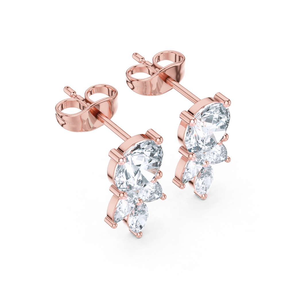 Trio Bloom Diamond Studs
