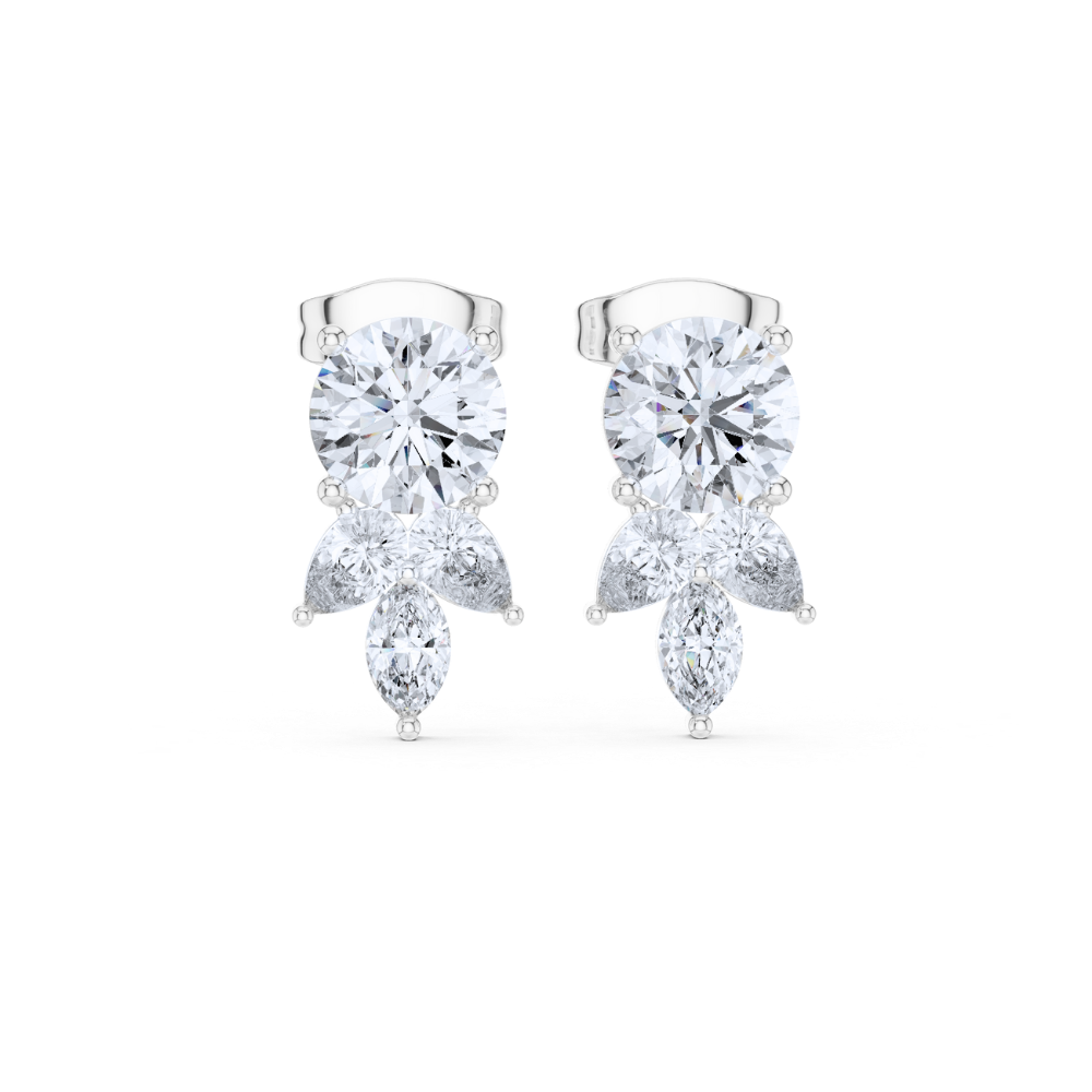 Trio Bloom Diamond Studs