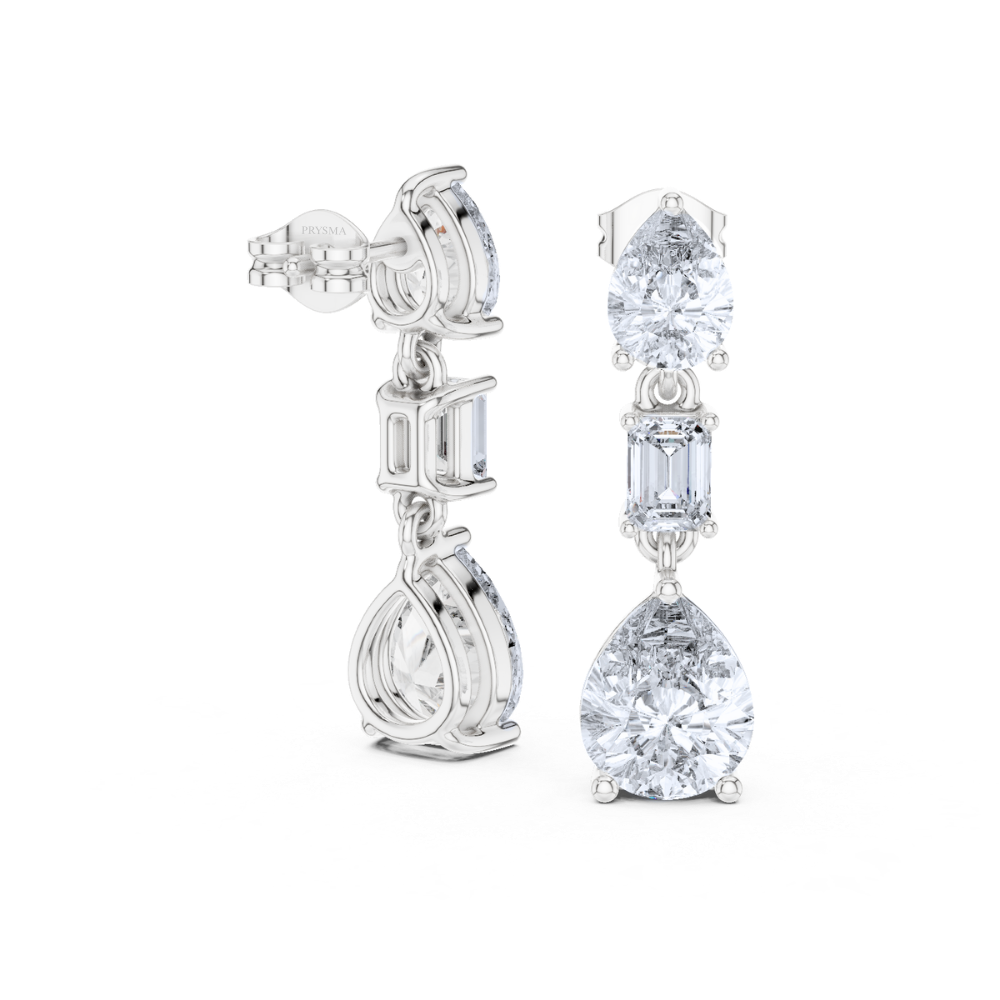 Trilliant Elegance Drop Earrings