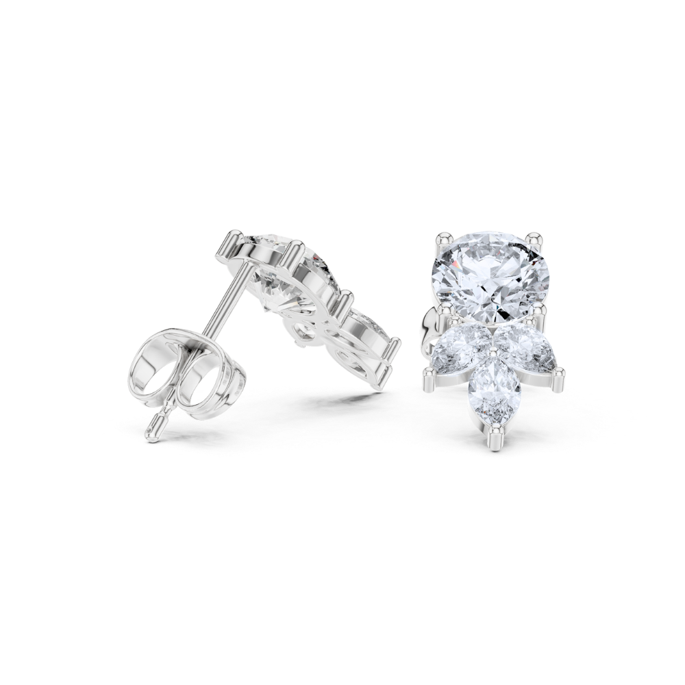 Trio Bloom Diamond Studs