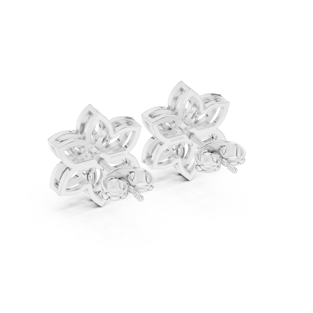Golden Bloom Floral Studs