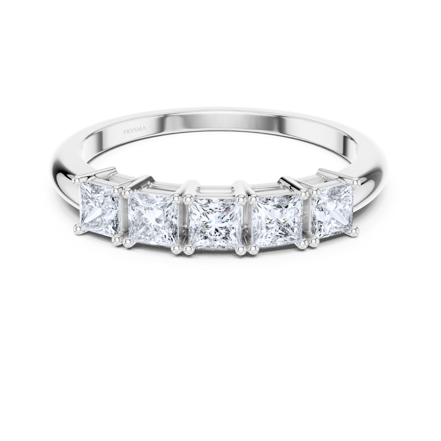 Princess-Cut Five-Stone Diamond Band