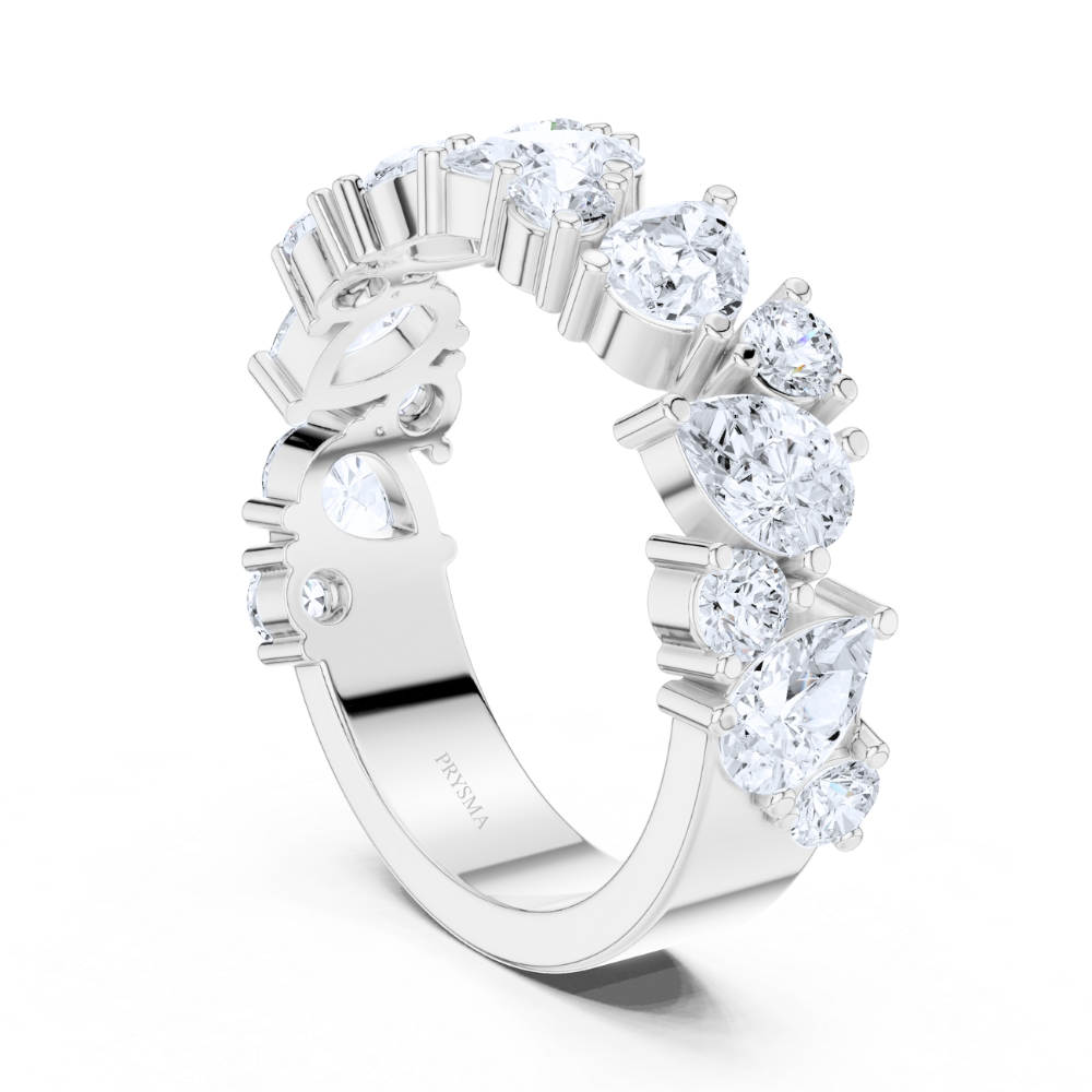 Radiance Teardrop & Round Diamond Ring