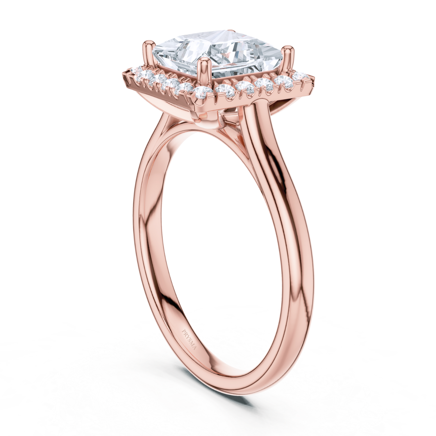 Princess Cut Halo Ring