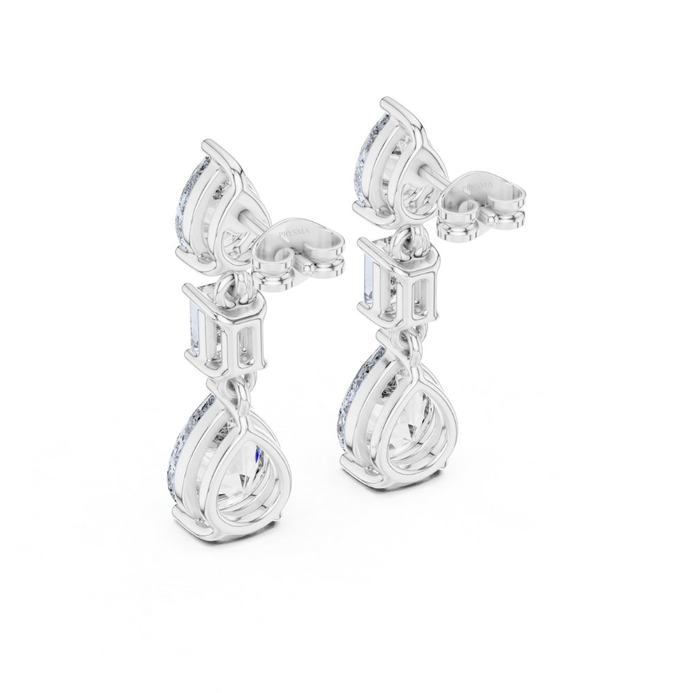 Trilliant Elegance Drop Earrings