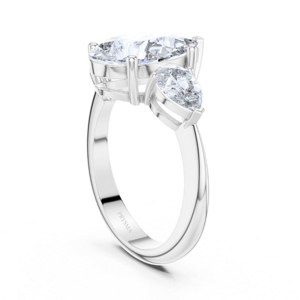 Celeste Teardrop Trilogy Ring