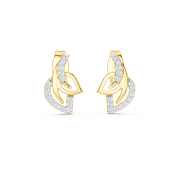 Enchanted Leaf Diamond Hoop Earrings