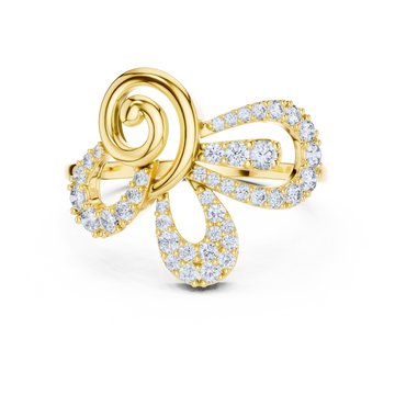 Elegant Bow Diamond Ring
