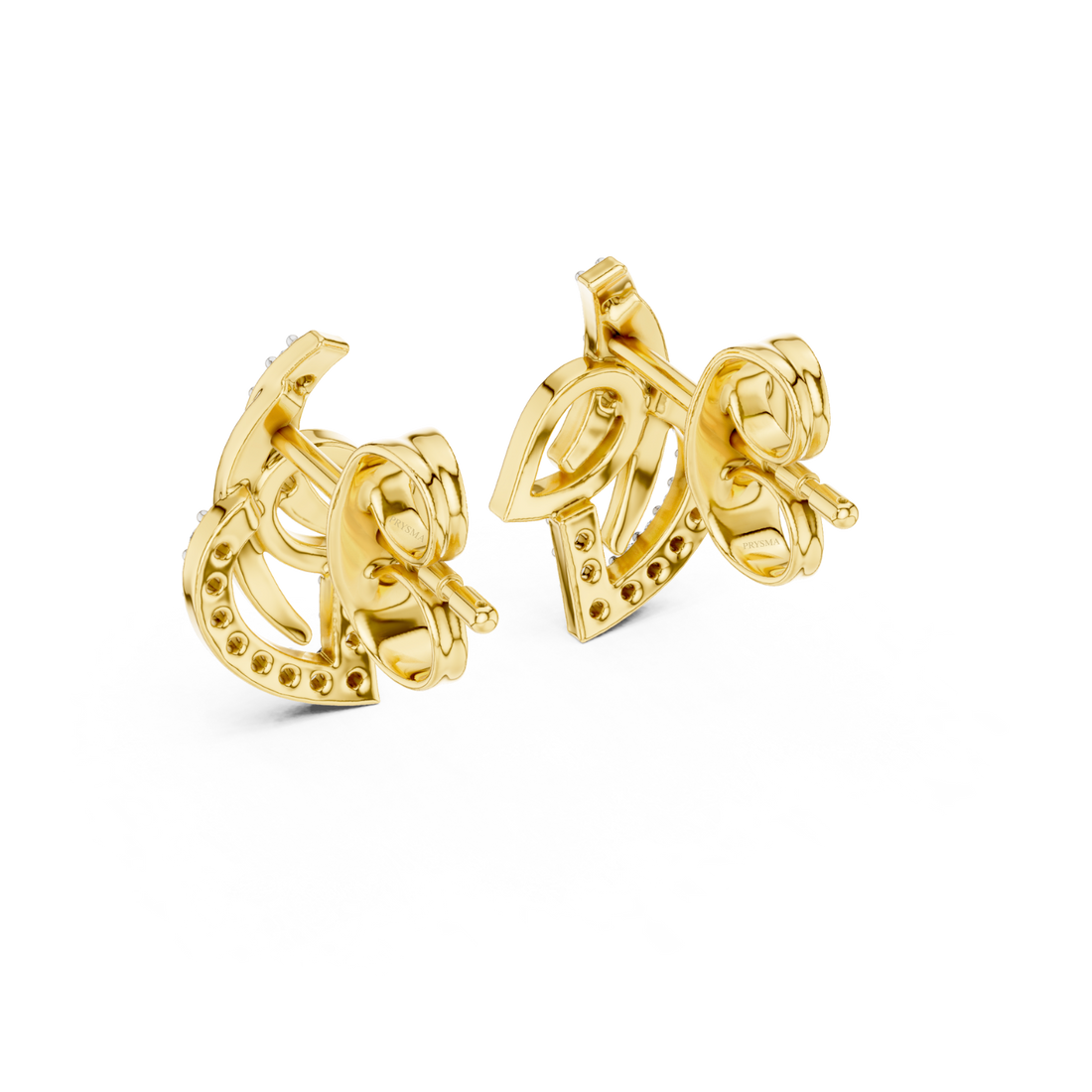 Enchanted Leaf Diamond Hoop Earrings