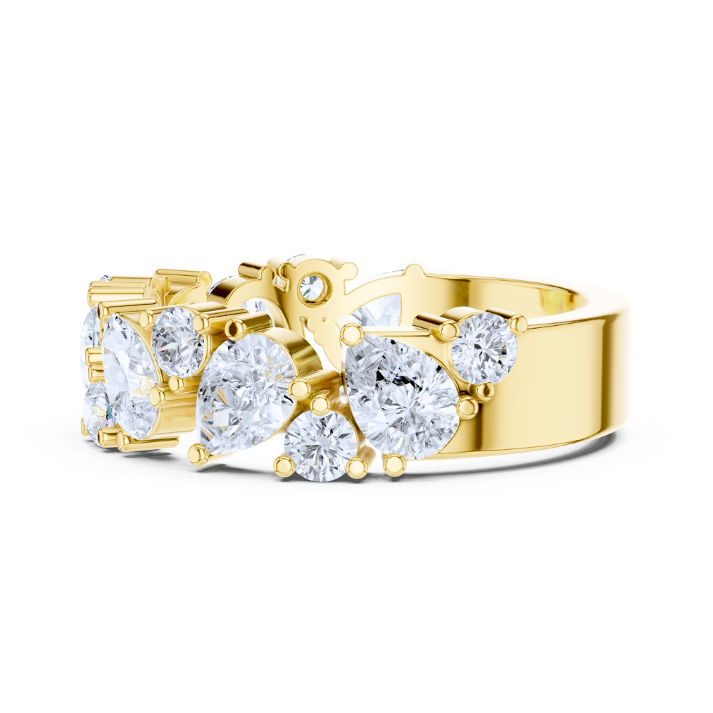 Radiance Teardrop & Round Diamond Ring