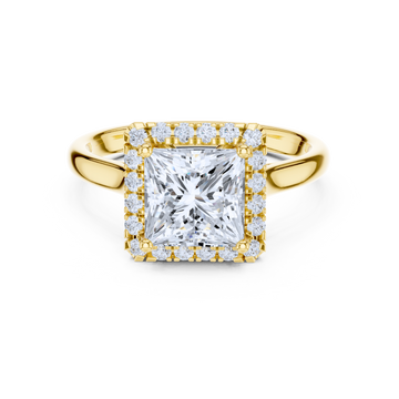 Princess Cut Halo Ring