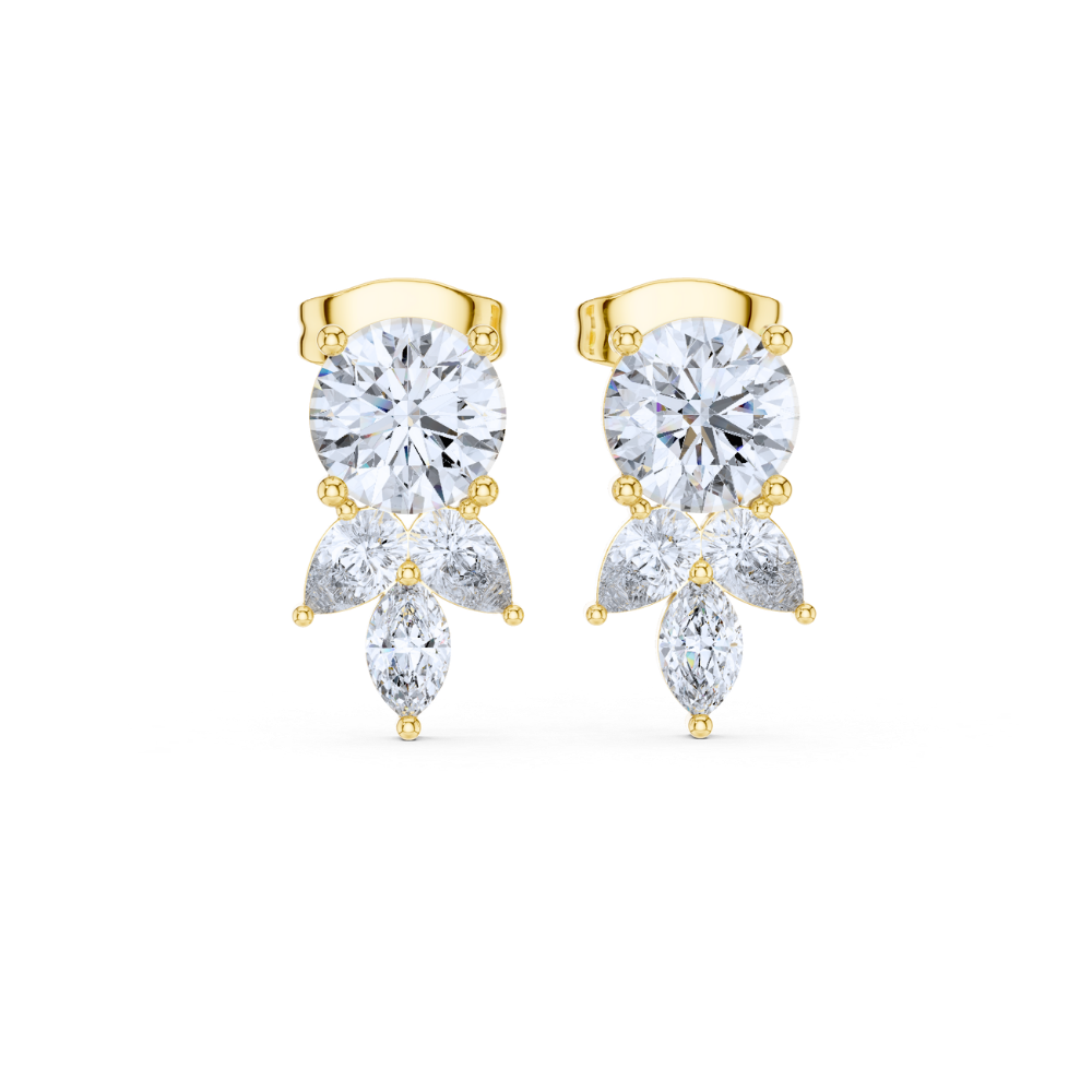 Trio Bloom Diamond Studs
