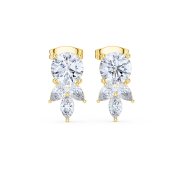 Trio Bloom Diamond Studs