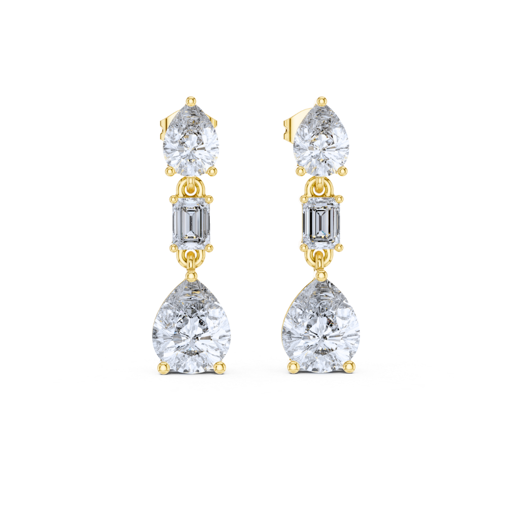 Trilliant Elegance Drop Earrings