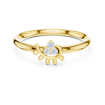 Eyelash Charm Diamond Ring