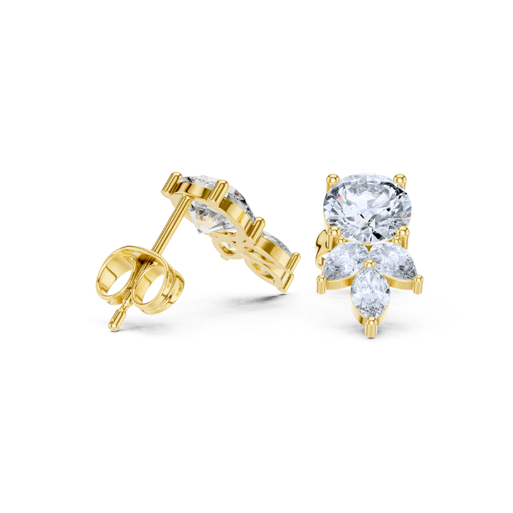 Trio Bloom Diamond Studs