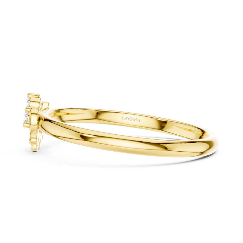 Eyelash Charm Diamond Ring