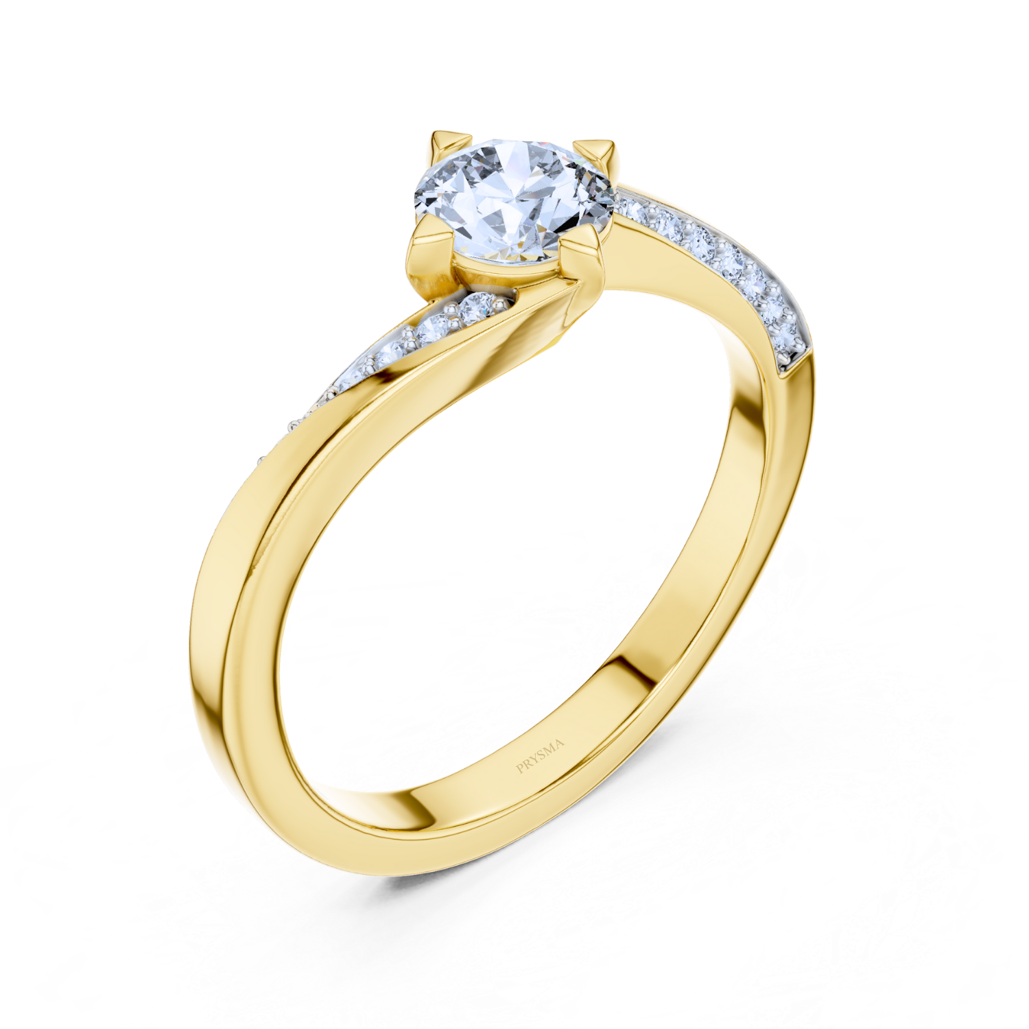 Twisted Elegance Solitaire Ring