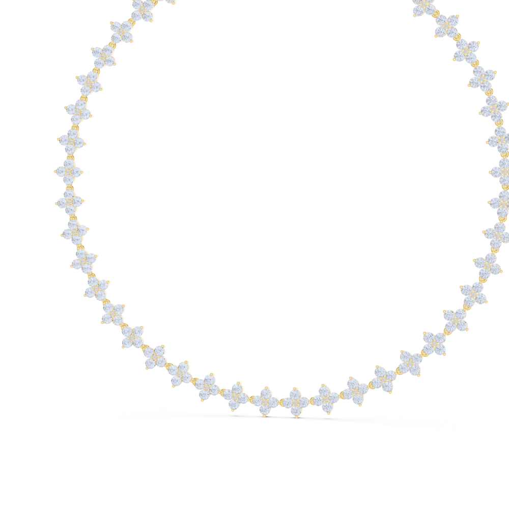 Regalia Round-Cut Diamond Tennis Necklace