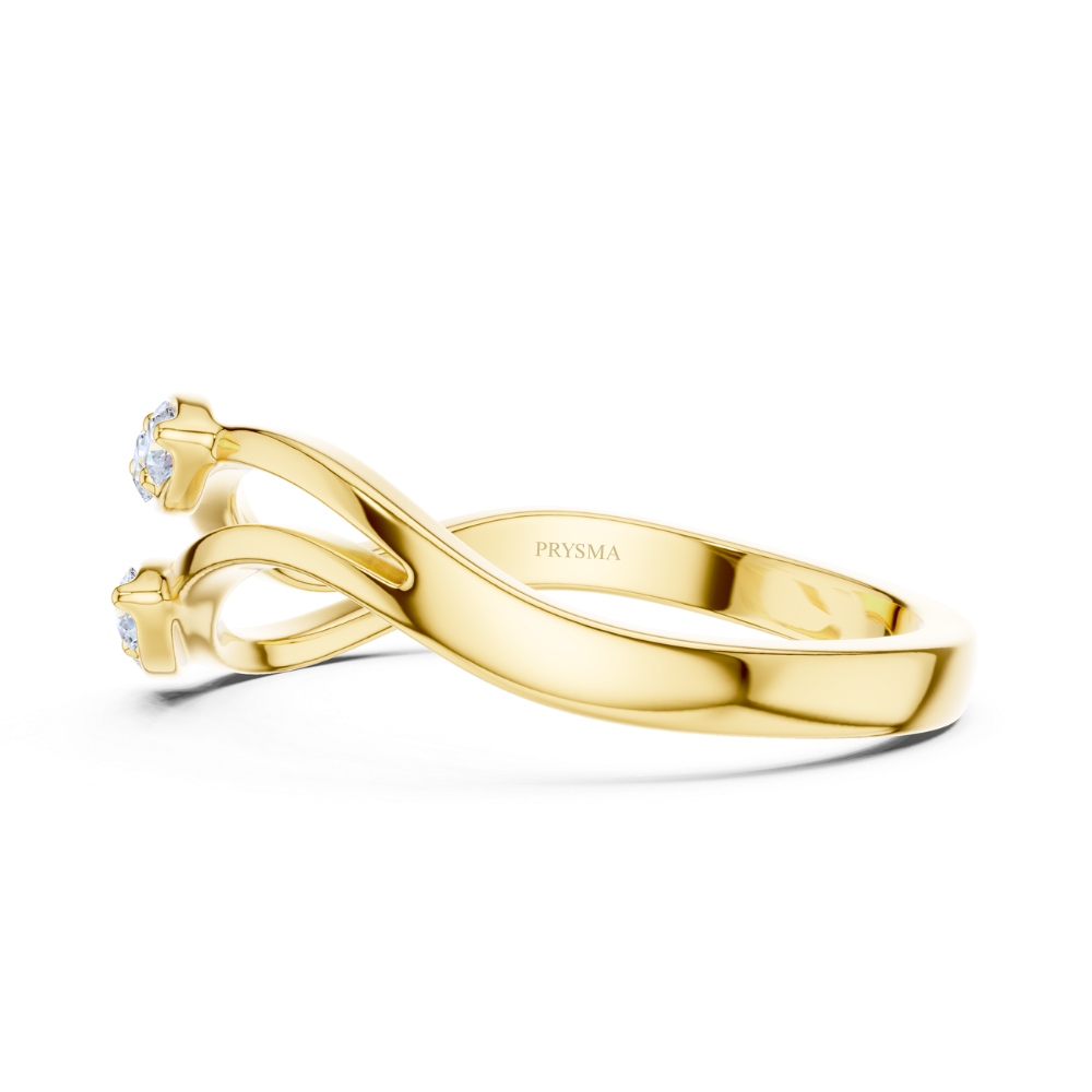 Twin Glimmer Bypass Ring