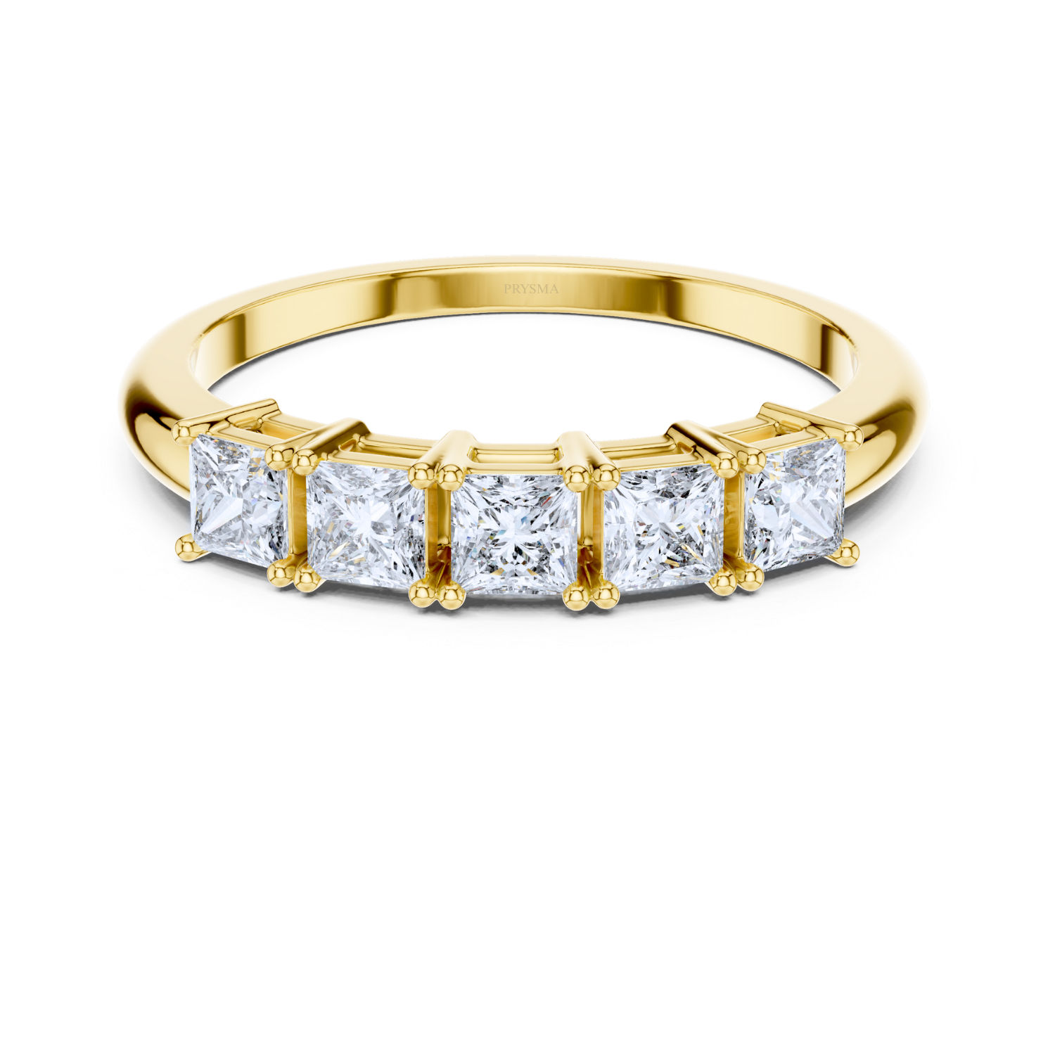 Princess-Cut Five-Stone Diamond Band