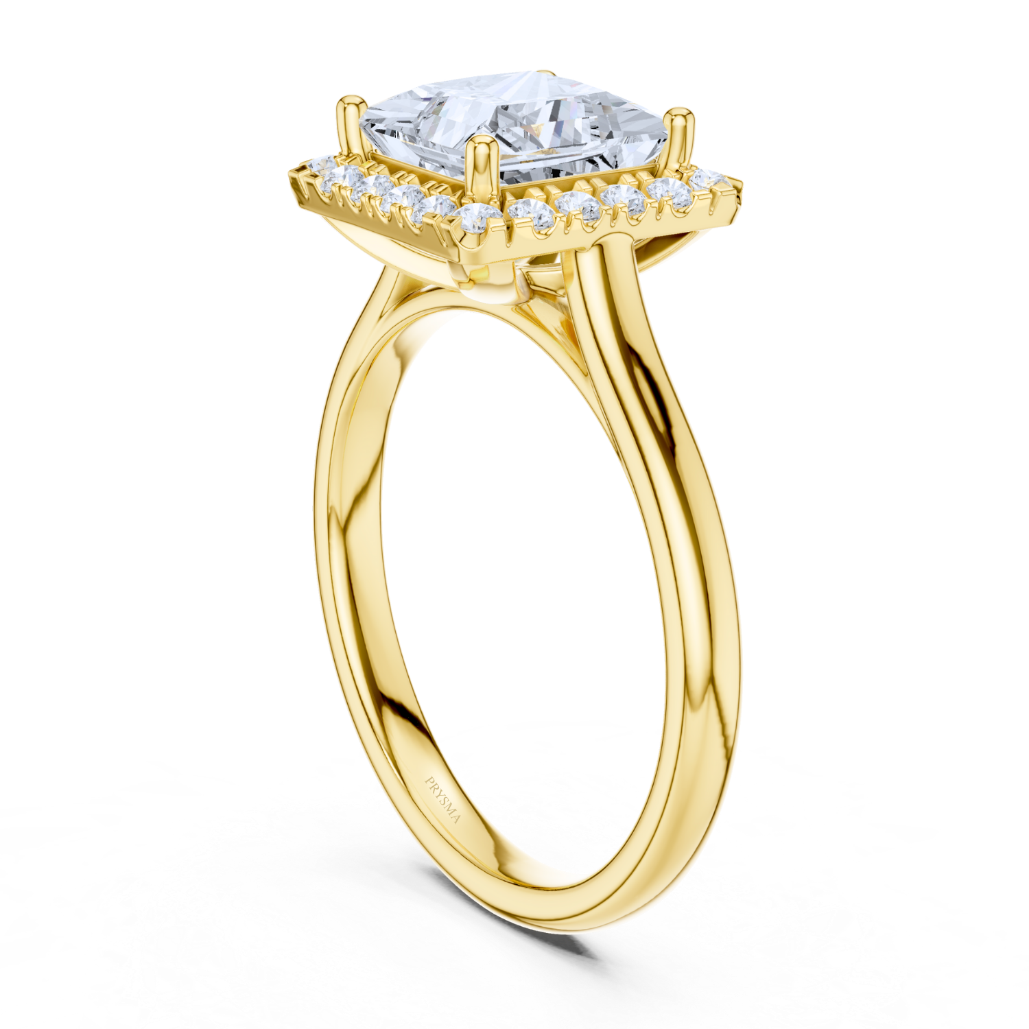 Princess Cut Halo Ring
