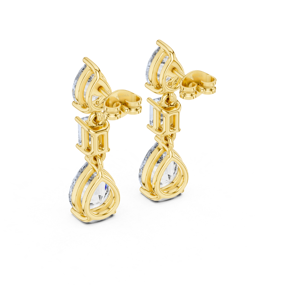 Trilliant Elegance Drop Earrings