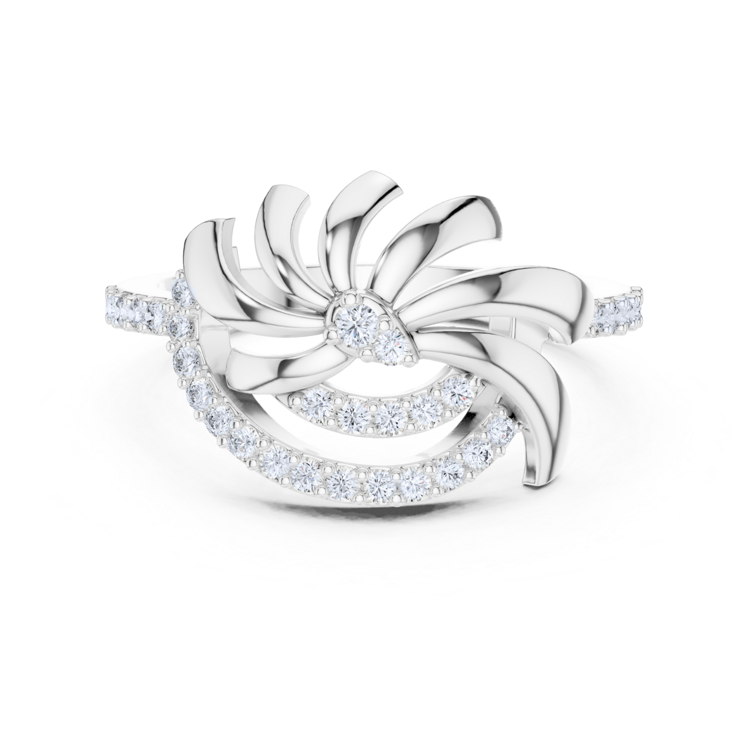 Twisted Grace Elegance  Diamond Ring