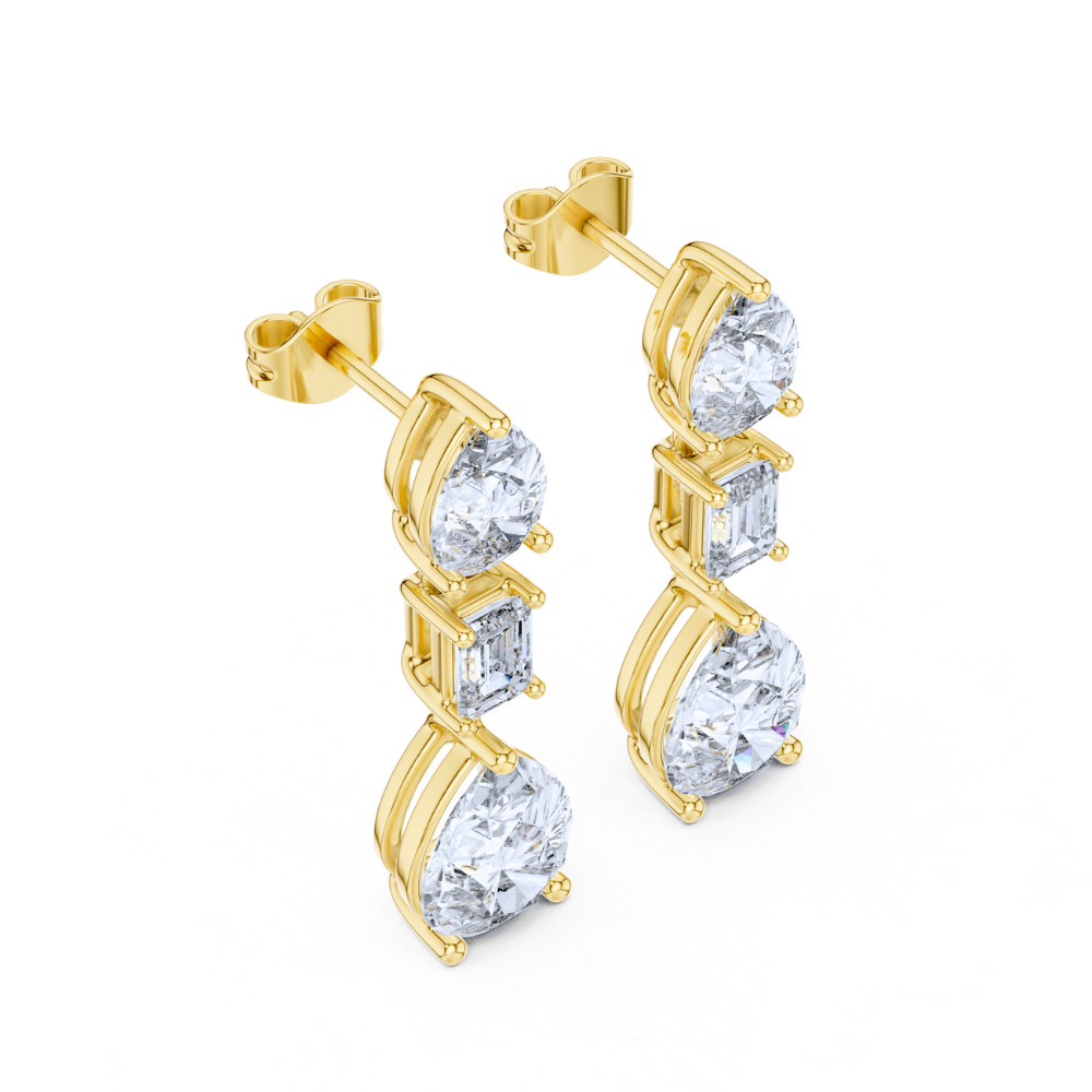 Trilliant Elegance Drop Earrings
