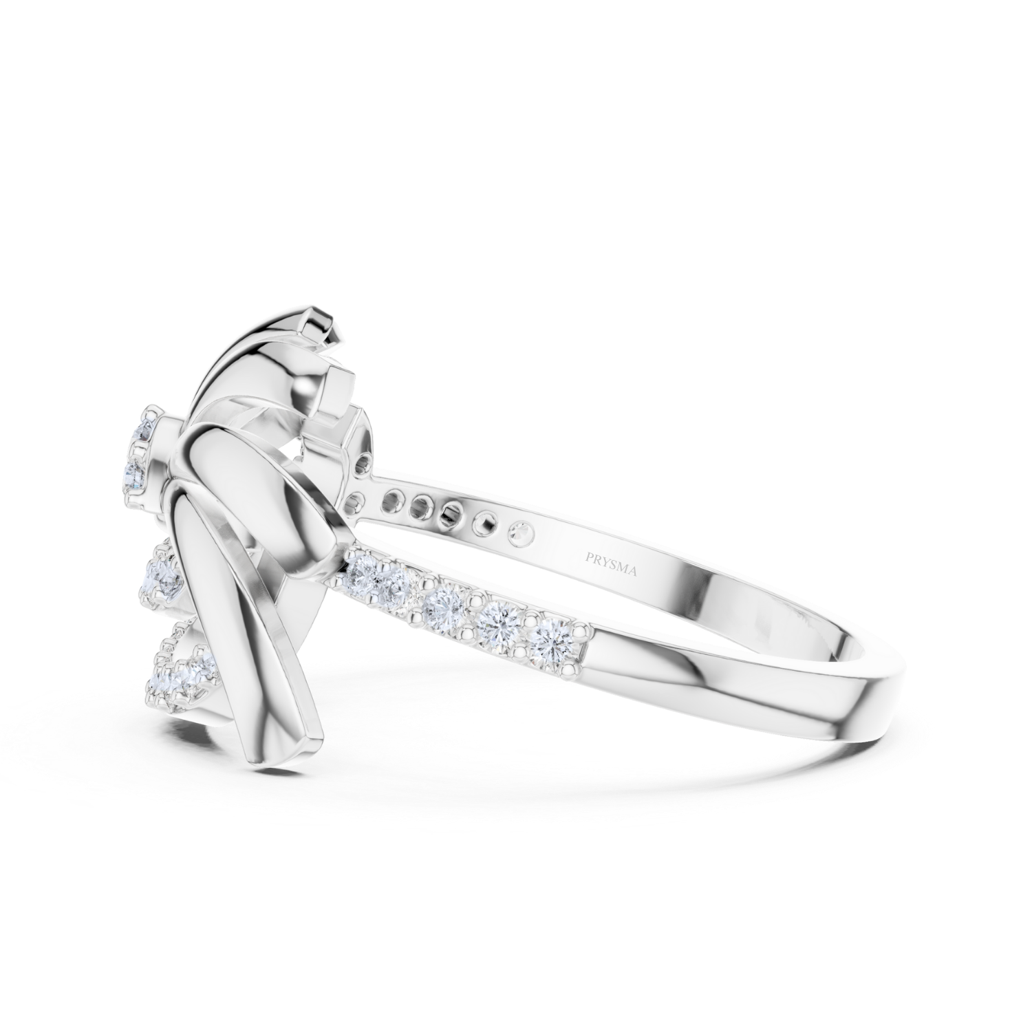 Twisted Grace Elegance  Diamond Ring