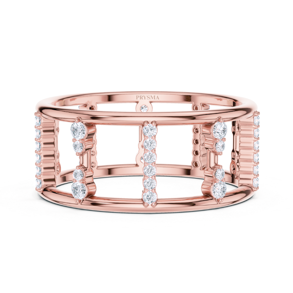 Aurora Column Diamond Band