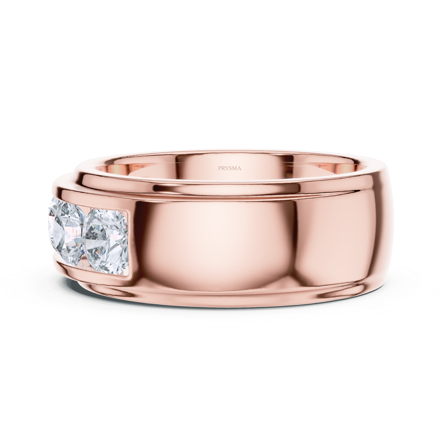 Bold Channel-Set Round Diamond Band