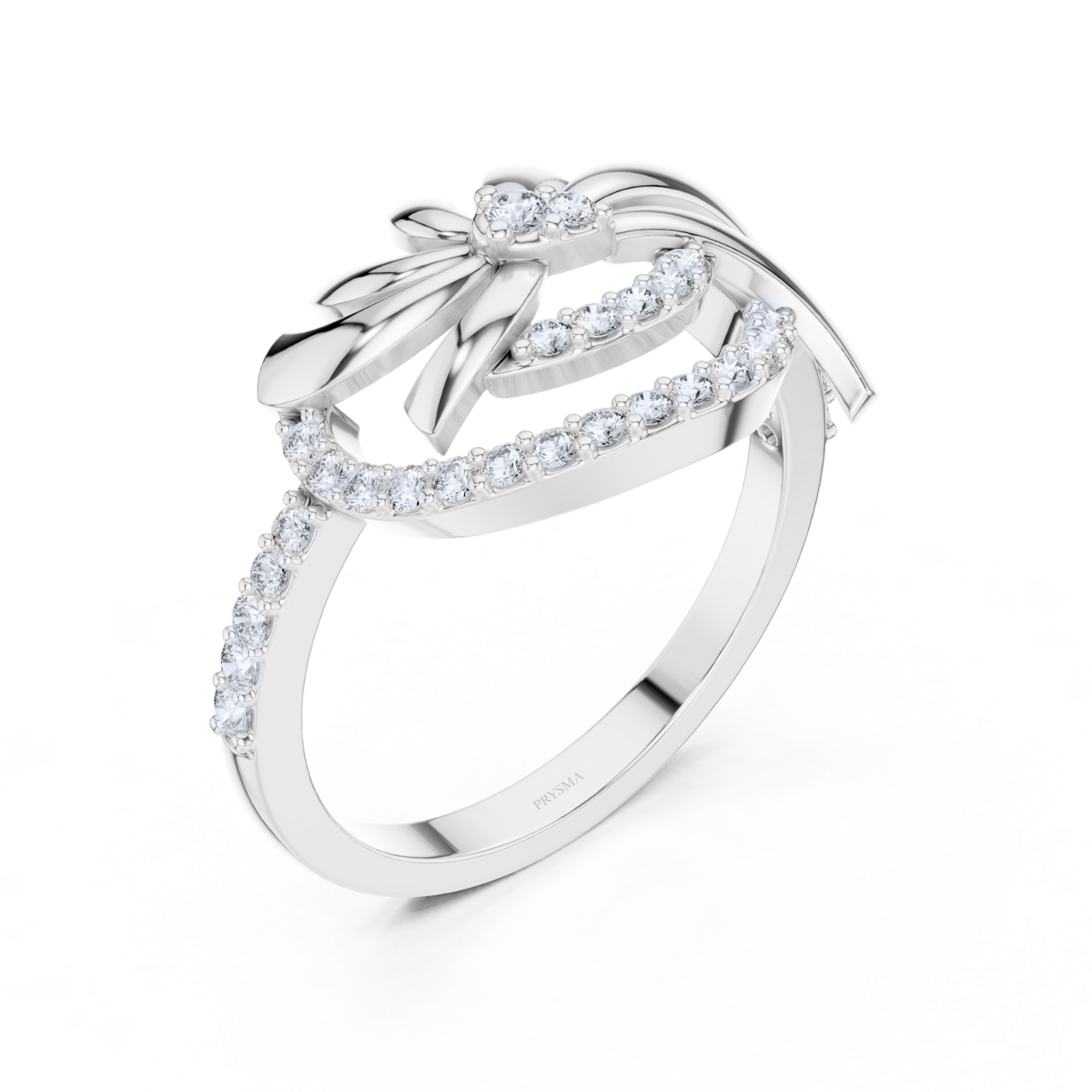 Twisted Grace Elegance  Diamond Ring