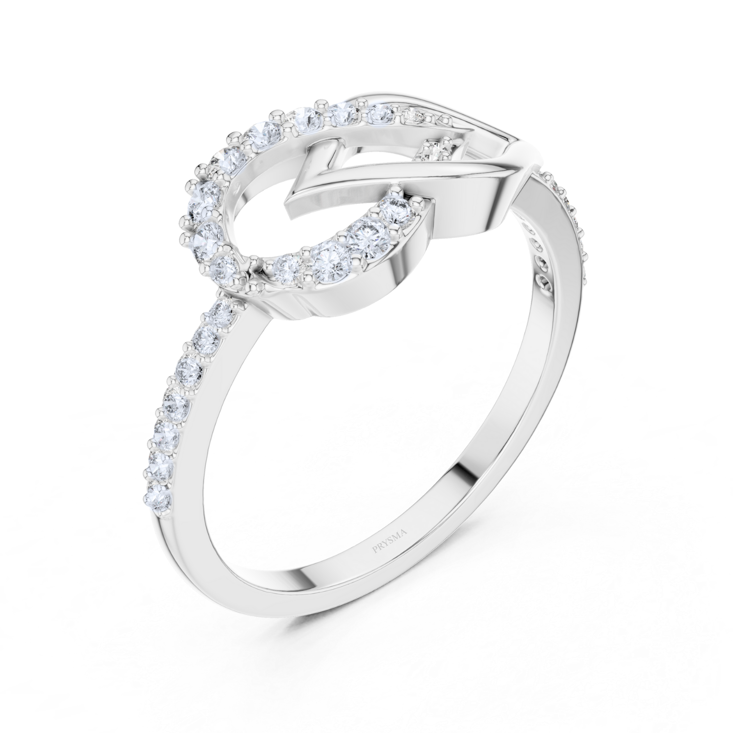 Diamond Infinity Knot Ring