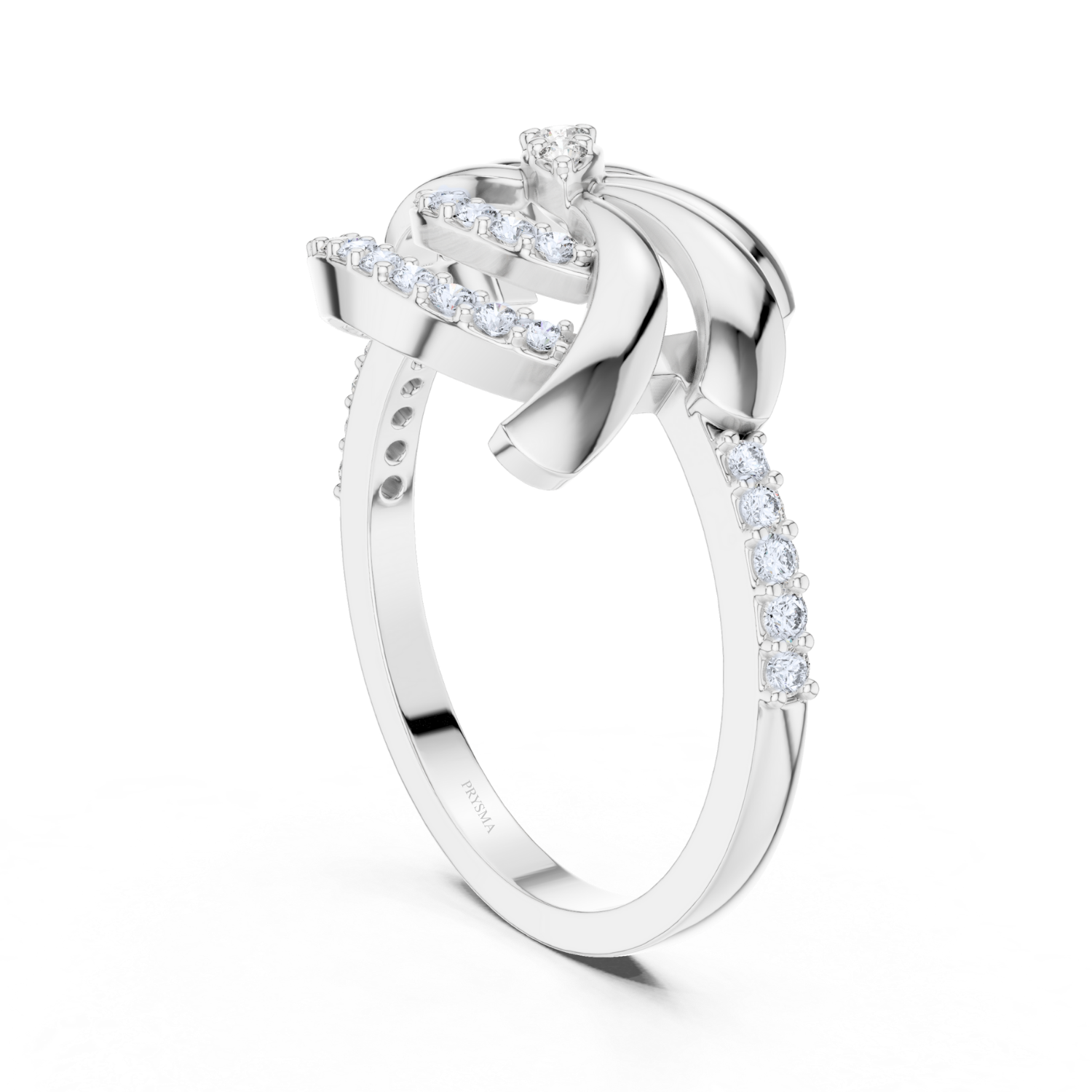 Twisted Grace Elegance  Diamond Ring