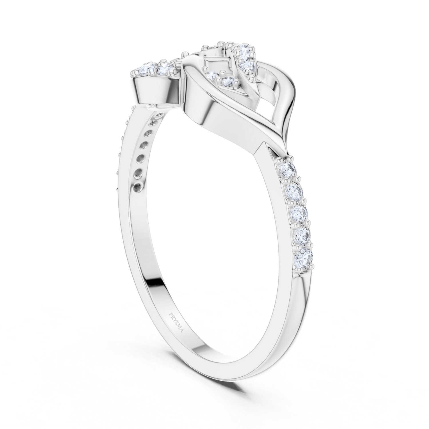 Diamond Infinity Knot Ring