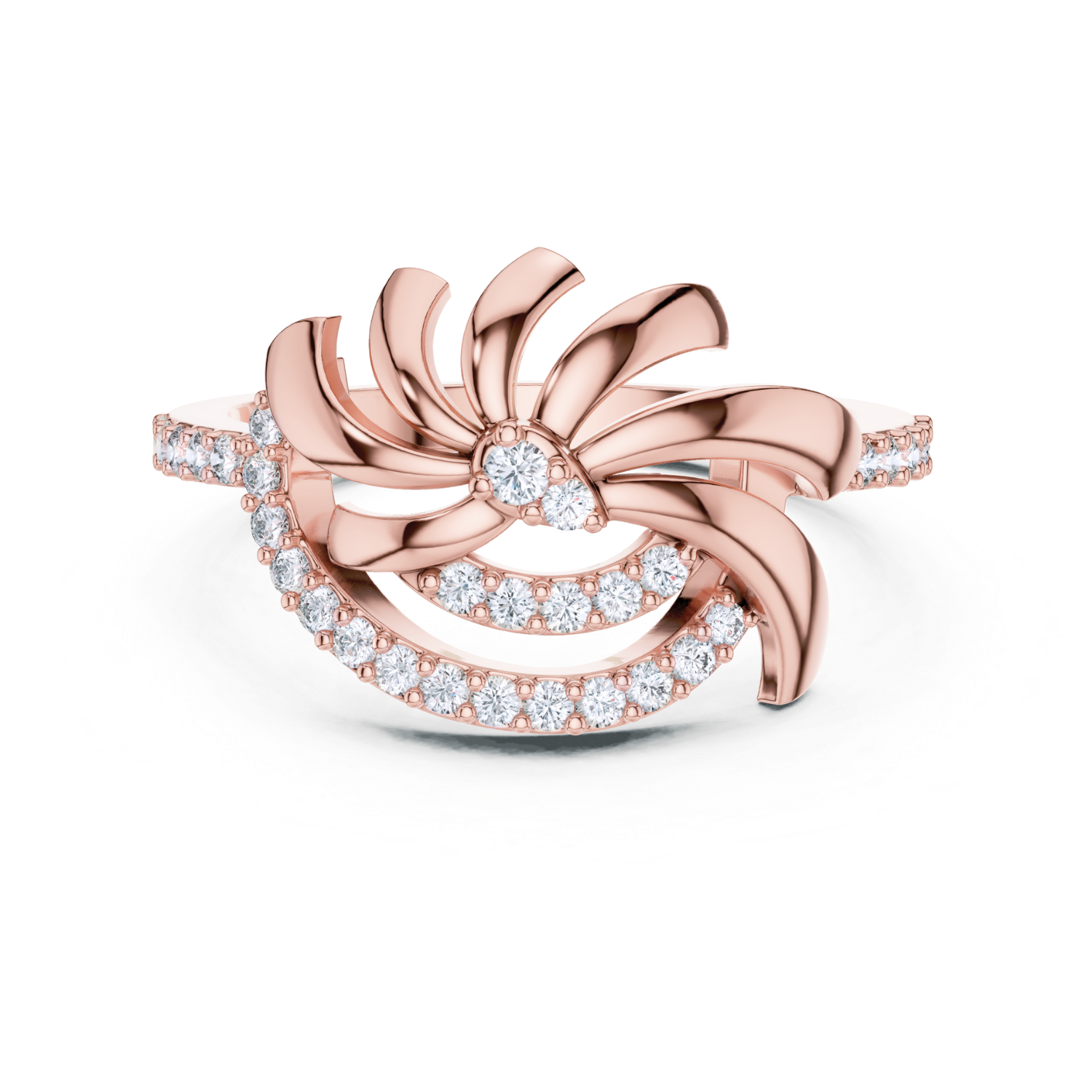 Twisted Grace Elegance  Diamond Ring