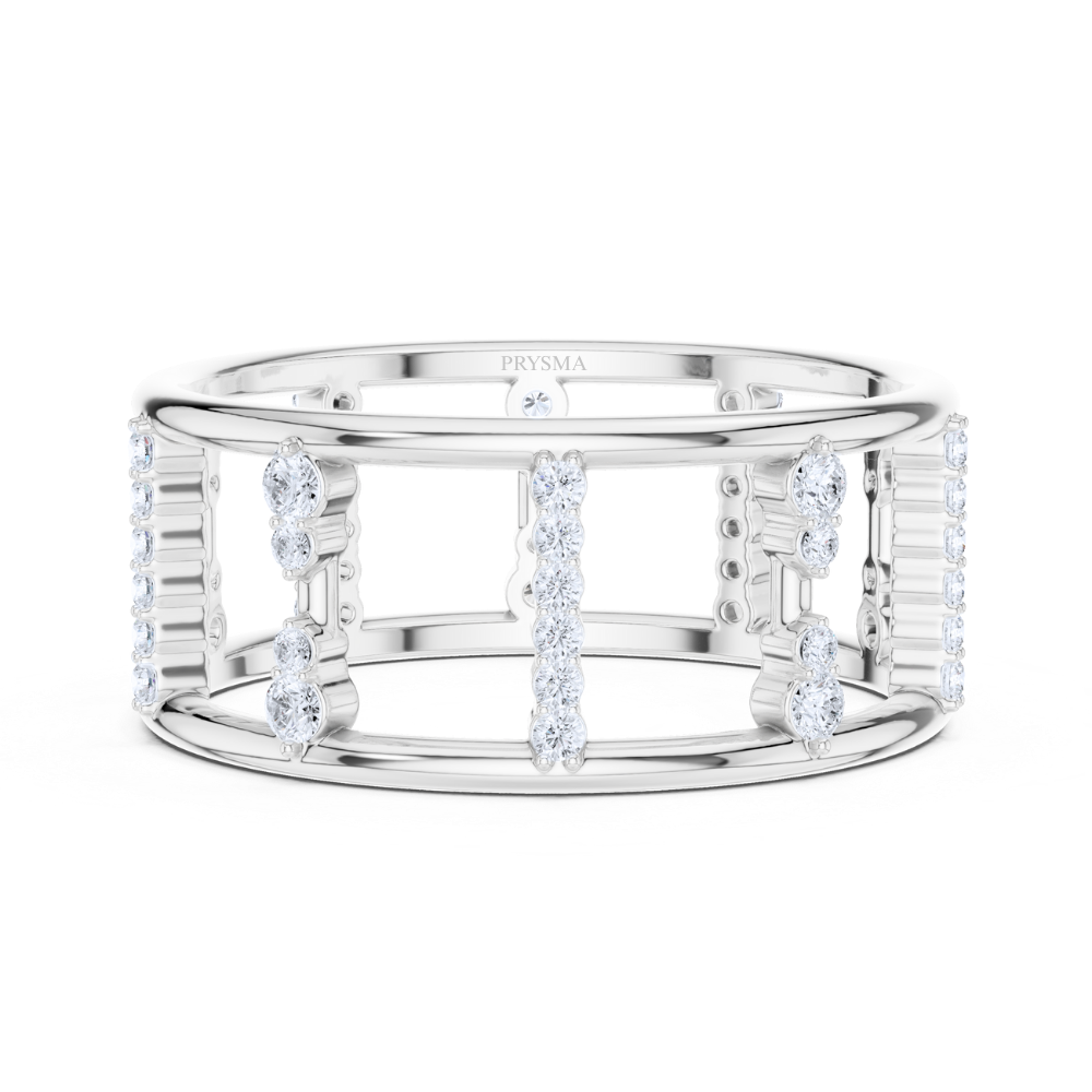 Aurora Column Diamond Band
