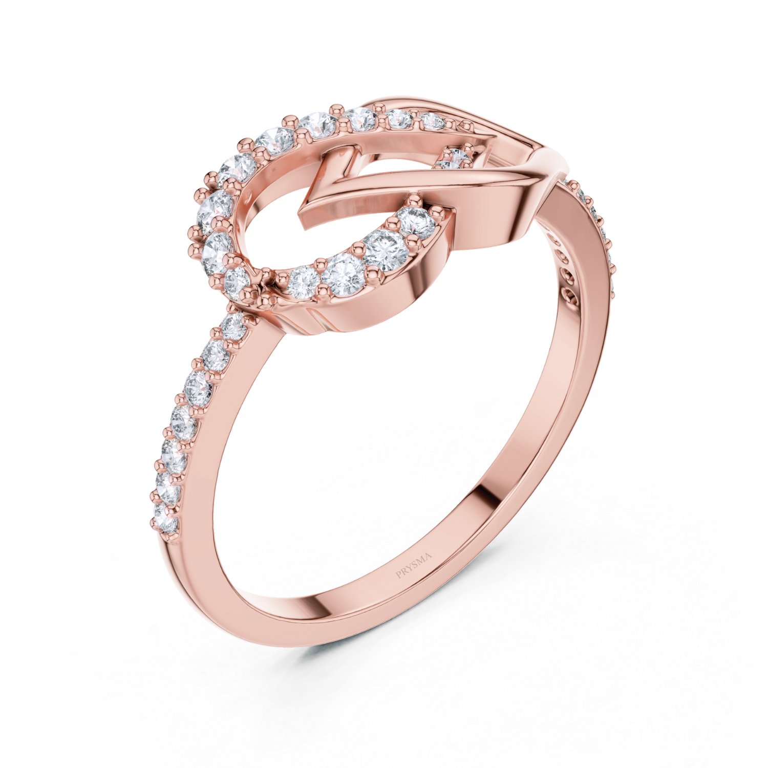 Diamond Infinity Knot Ring