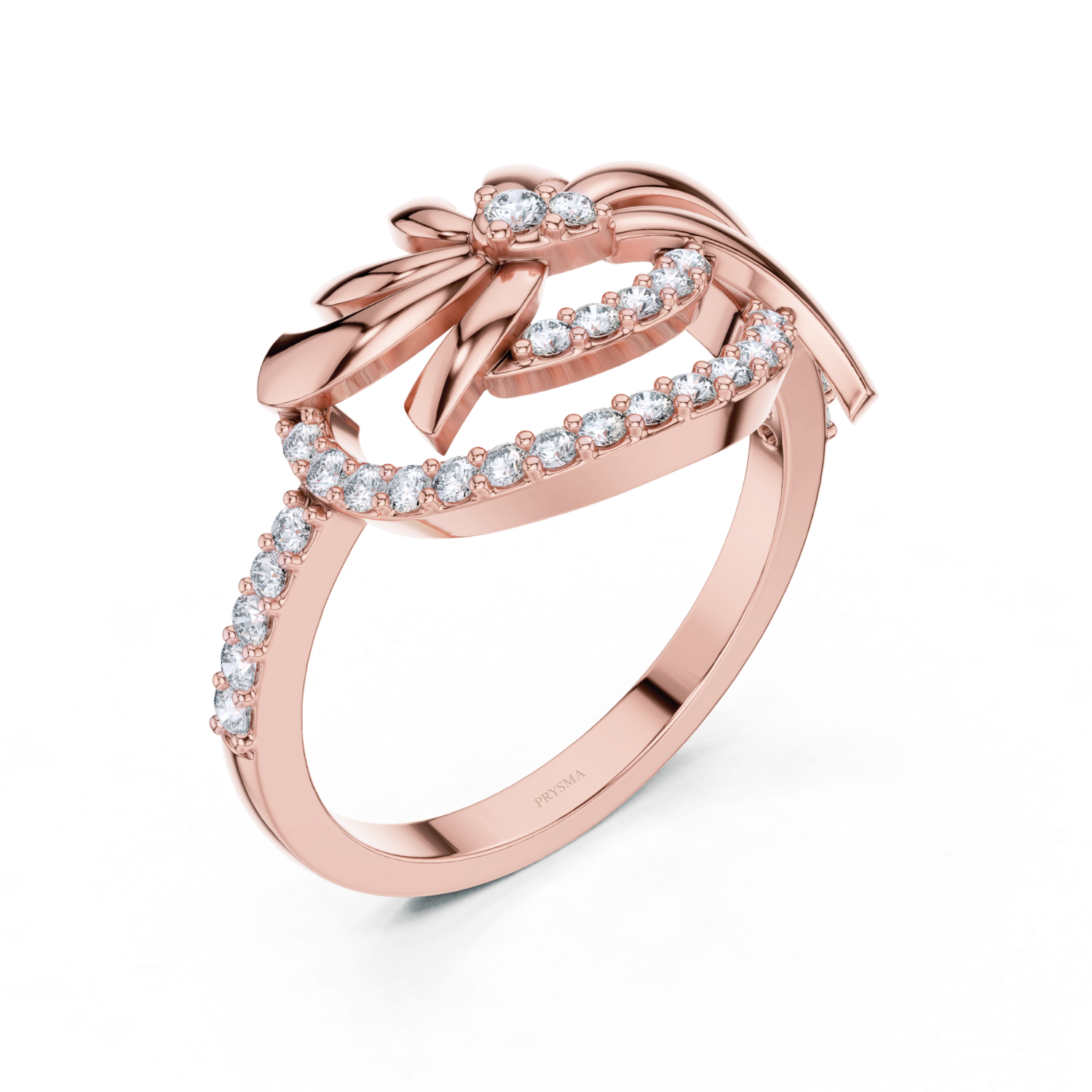 Twisted Grace Elegance  Diamond Ring