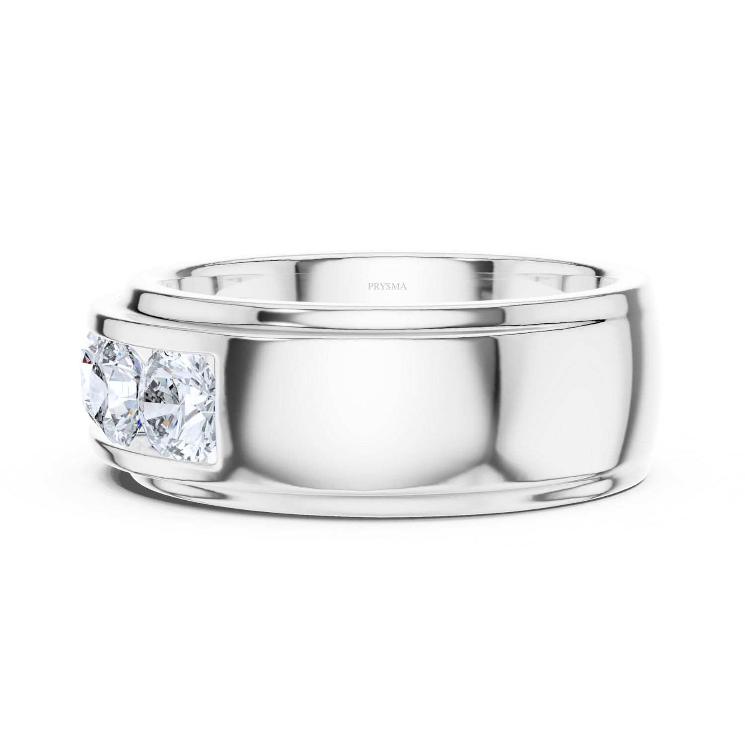 Bold Channel-Set Round Diamond Band