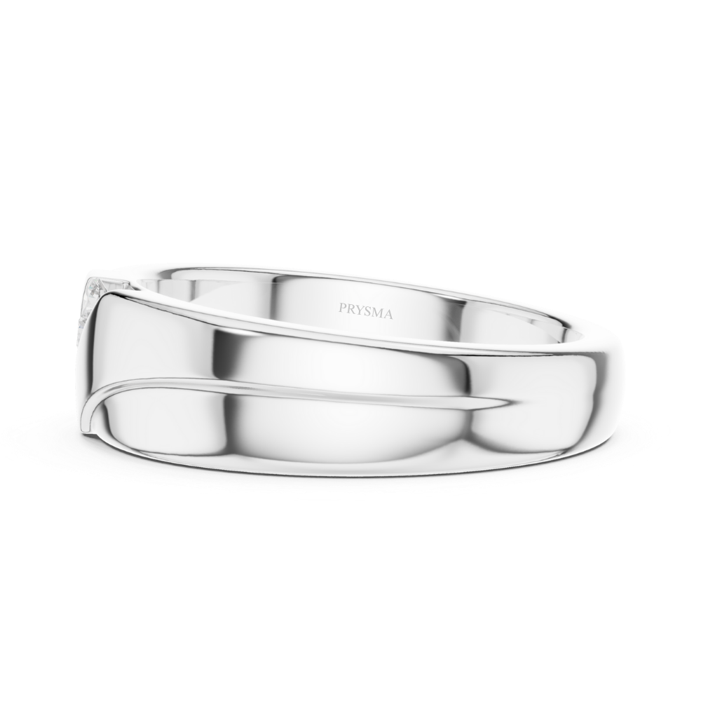 Solara Diagonal Diamond Channel Ring