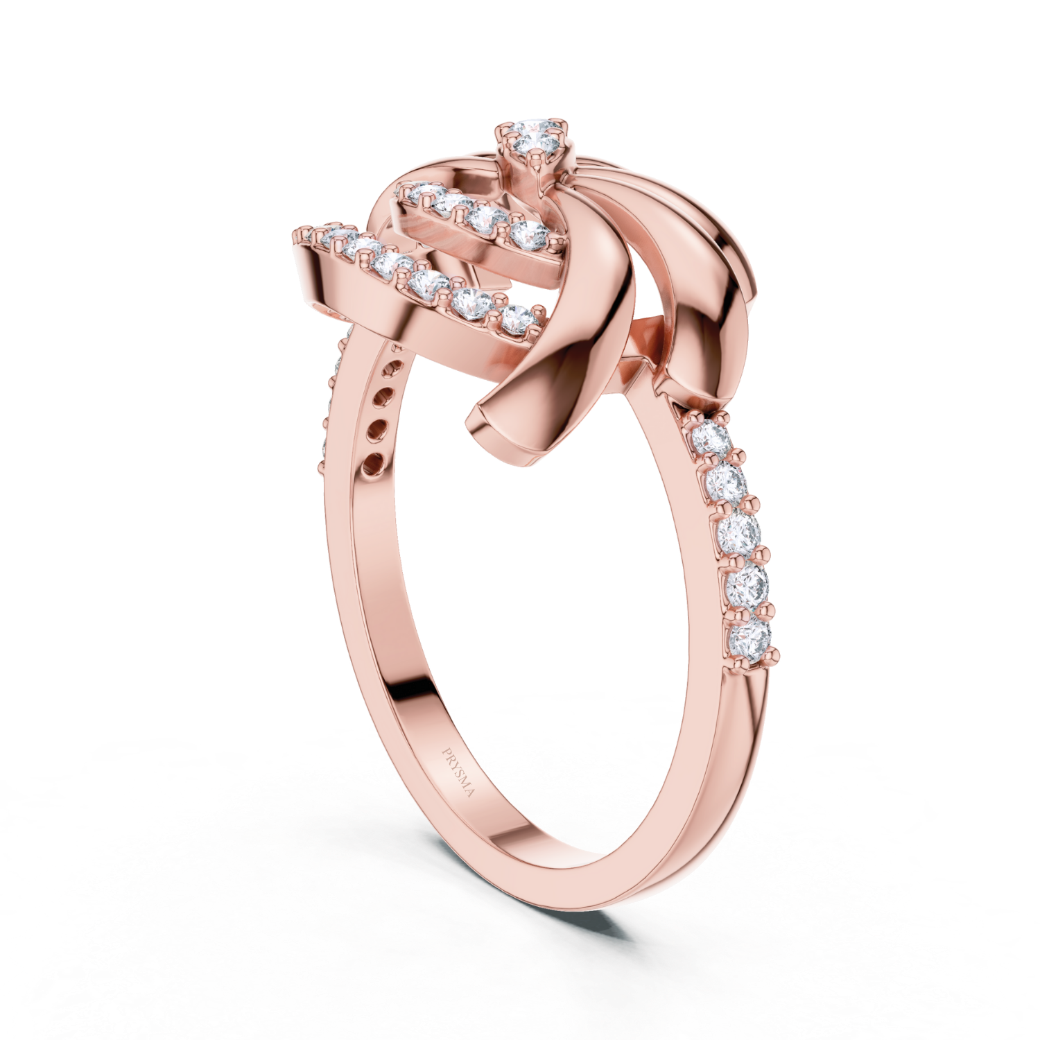 Twisted Grace Elegance  Diamond Ring
