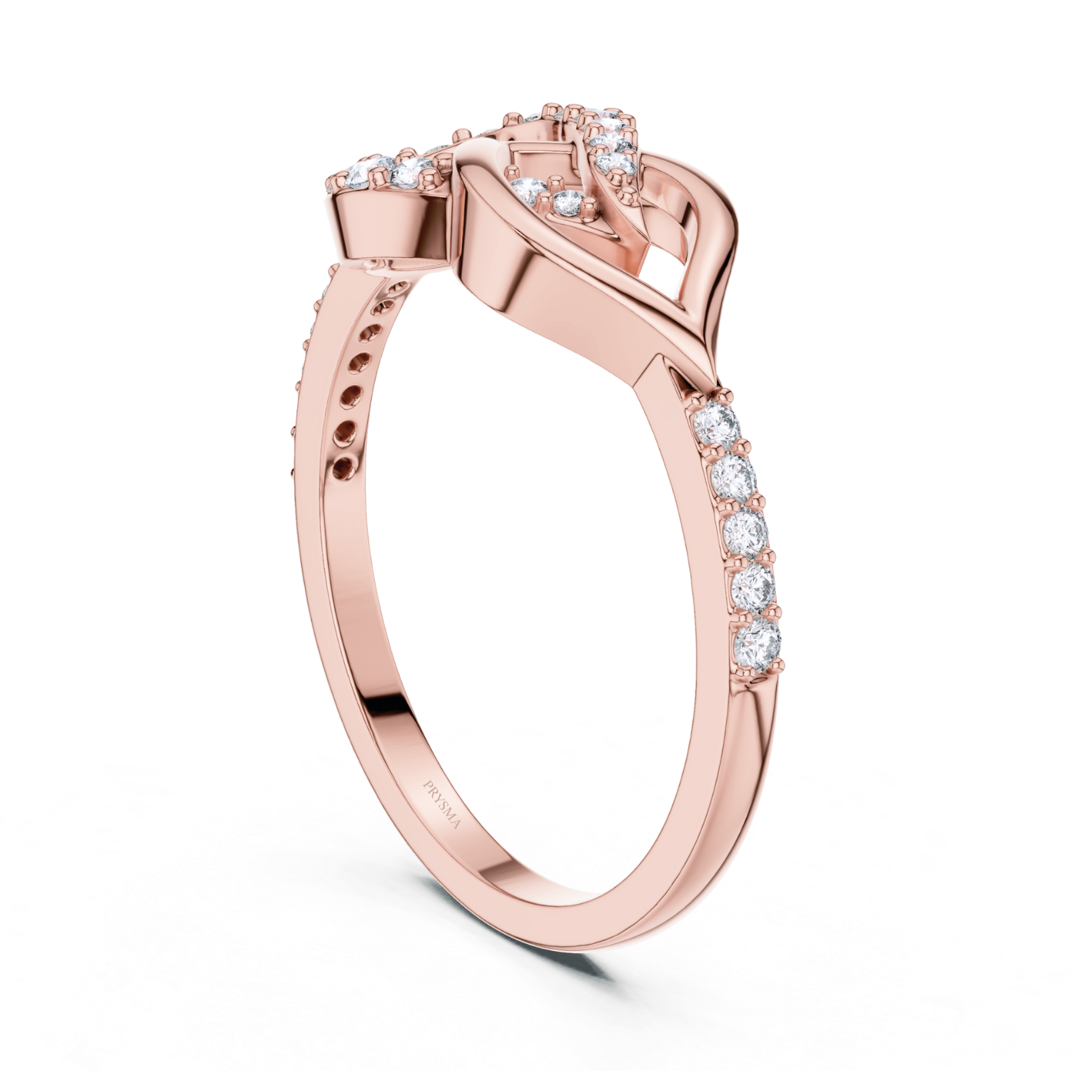 Diamond Infinity Knot Ring
